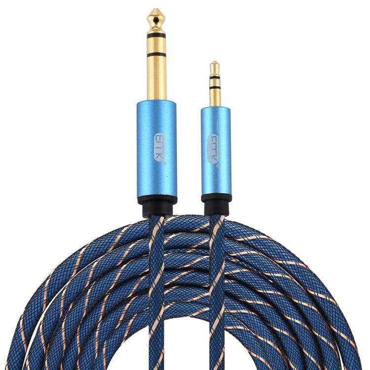 EMK 3.5mm Jack Male to 6.35mm Jack Male Gold Plated Connector Nylon Braid AUX Cable for Computer / X-BOX / PS3 / CD / DVD, 1m, 1.5m, 2m, 3m, 5m