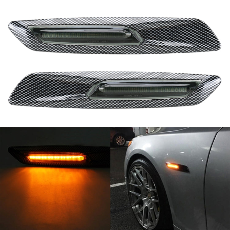 2 PCS Car Fender Light LED Leaf Board Side DC12V / 1.7W for BMW, Yellow Light, A, C, D, F
