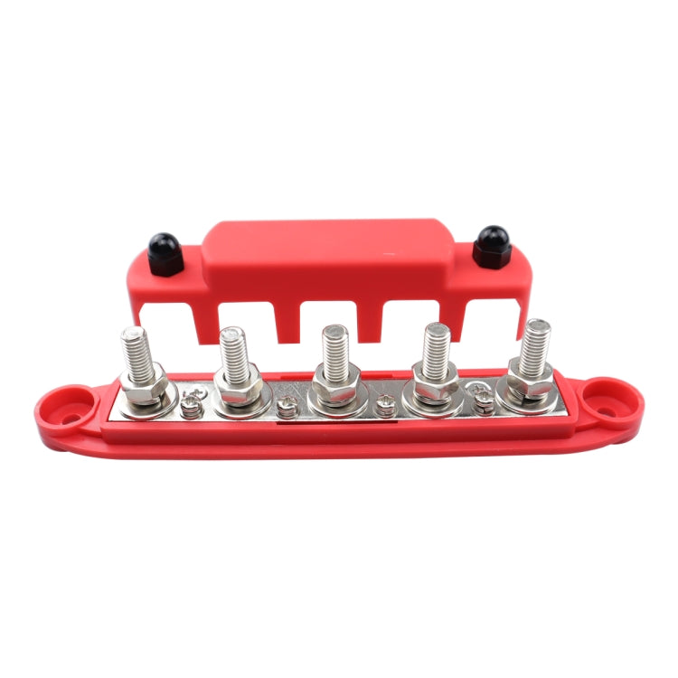 RV Yacht M8 Single Row 5-way Power Distribution Block Busbar with Cover, CP-4122-01, CP-4122-02