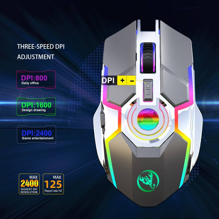 HXSJ T30 2400DPI RGB 2.4GHz Wireless Mouse