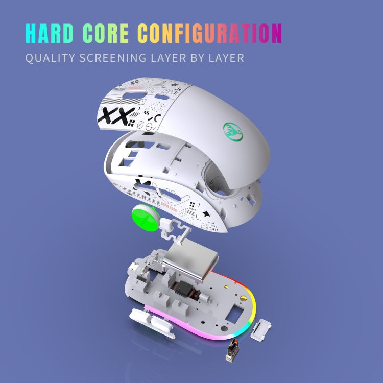 HXSJ T90 RGB Light Three-mode Wireless Gaming Mouse, T90