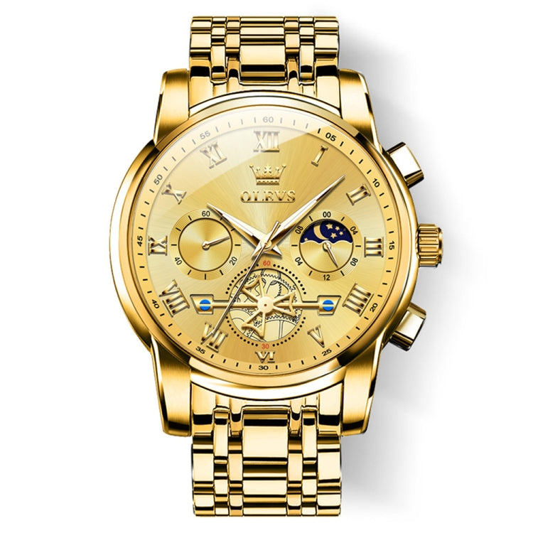 OLEVS 2859 Men Multifunctional Luminous Waterproof Quartz Watch