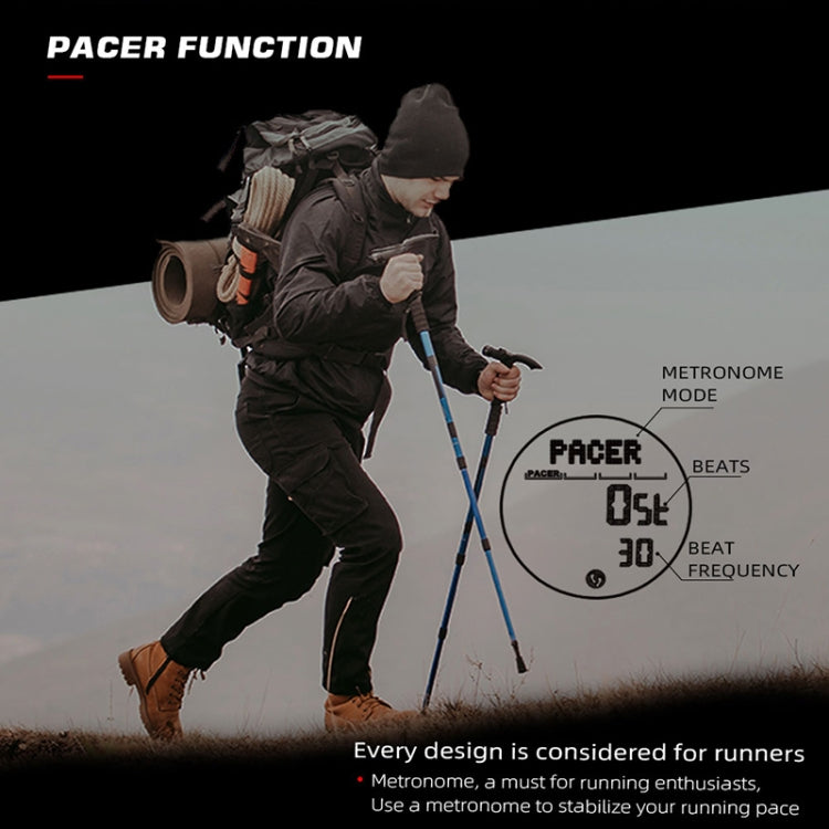 NORTH EDGE ALPS Outdoor Waterproof Men Carbon Fiber Digital Nylon Strap Smart Sports Watch, ALPS