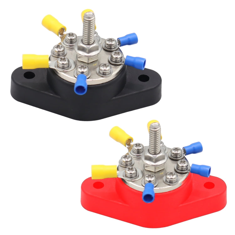 CP-4102 5/16 inch M8 RV Yacht 8-way Terminal Stud with 2pcs M5x20 Screws + Terminals, CP-410