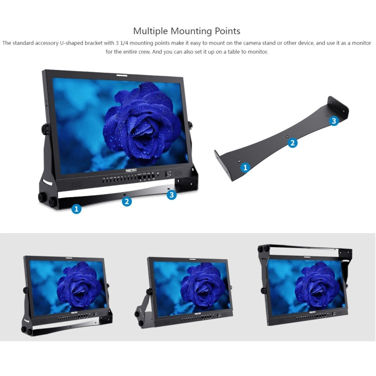 SEETEC P238-9HSD 23.8 inch 1920x1080 IPS Full HD 3G-SDI 4K HDMI Pro Broadcast LCD Monitor, UK Plug, US Plug, AU Plug, EU Plug
