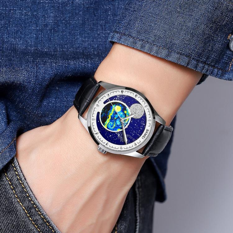 SKMEI 2115 Multifunctional Men Outdoor 30M Waterproof Moon Phase Quartz Watch
