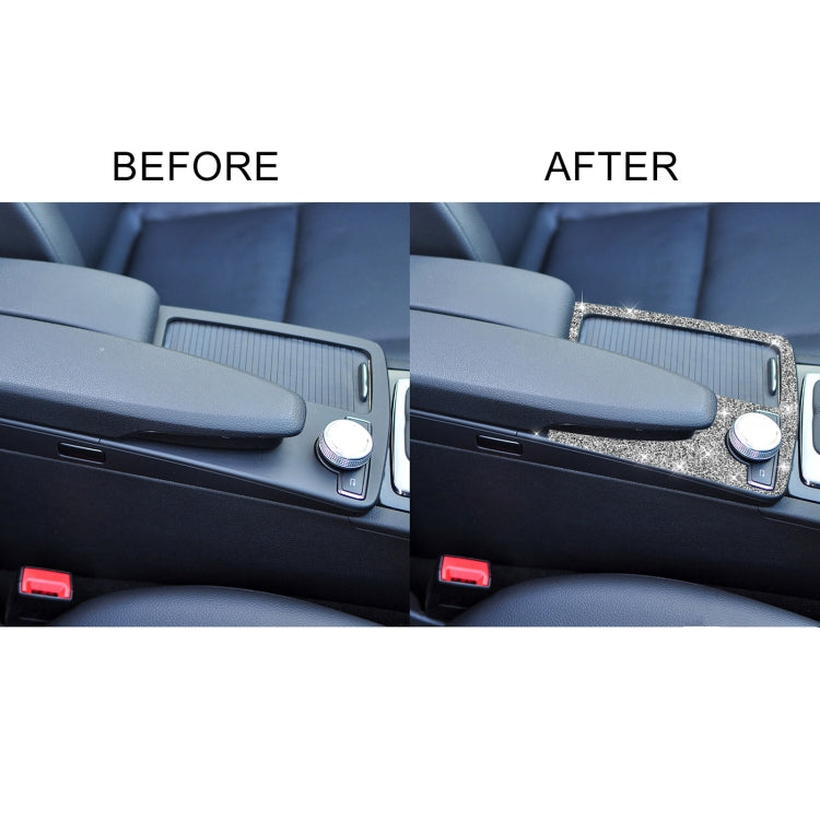 For Mercedes-Benz C-class W204 2007-2013 Car Gear Panel Diamond Decorative Sticker, Right-hand Drive, Gear Panel, Right-hand Drive