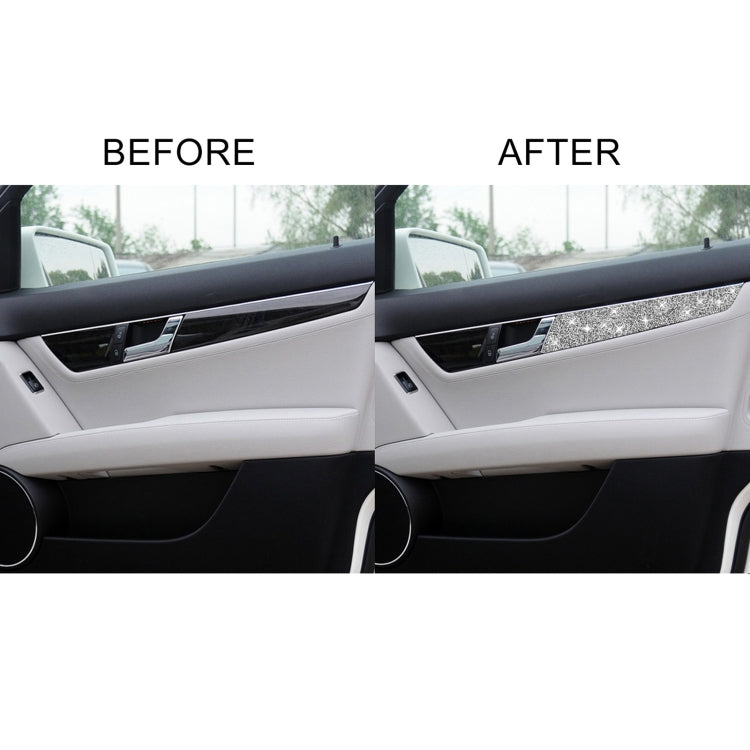 For Mercedes-Benz C-class W204 2007-2013 Car Door Panel Diamond Decorative Sticker, Left and Right Drive, Door Panel