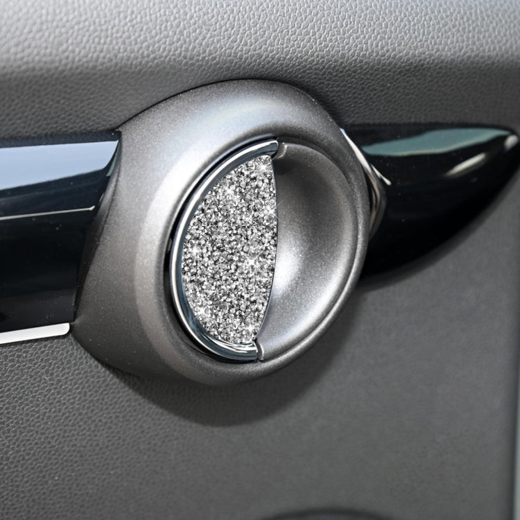Car Door Inner Handle Diamond Decoration Sticker, Left and Right Drive, For BMW Mini Cooper R55