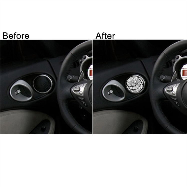 For Nissan 350Z 2006-2009 10pcs Car Left and Right Exhaust Port Diamond Sticker,Left and Right Drive Universal, Car Left and Right Exhaust Port
