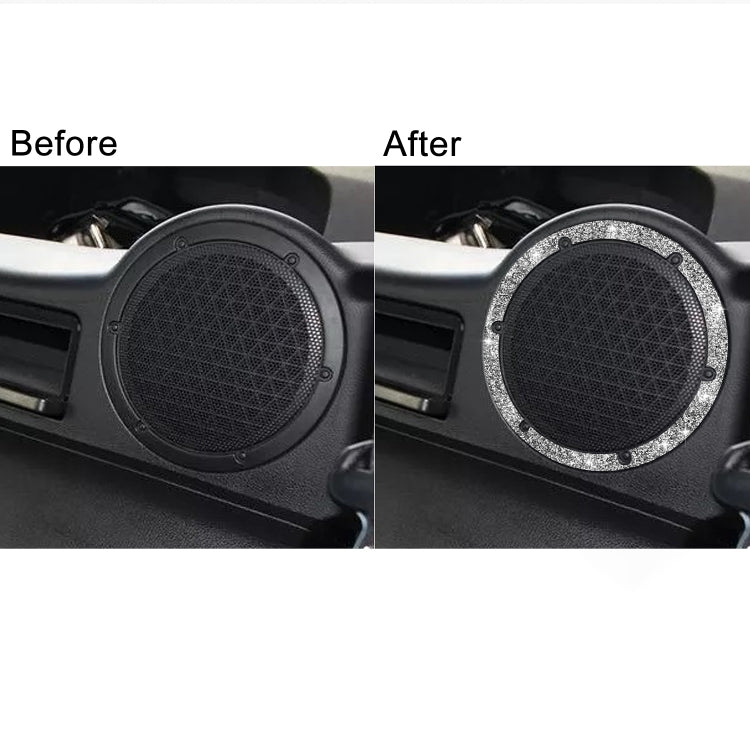 For Nissan 350Z 2006-2009 Car Rear Speaker Surround Diamond Sticker,Left and Right Drive Universal, Car Rear Speaker Surround
