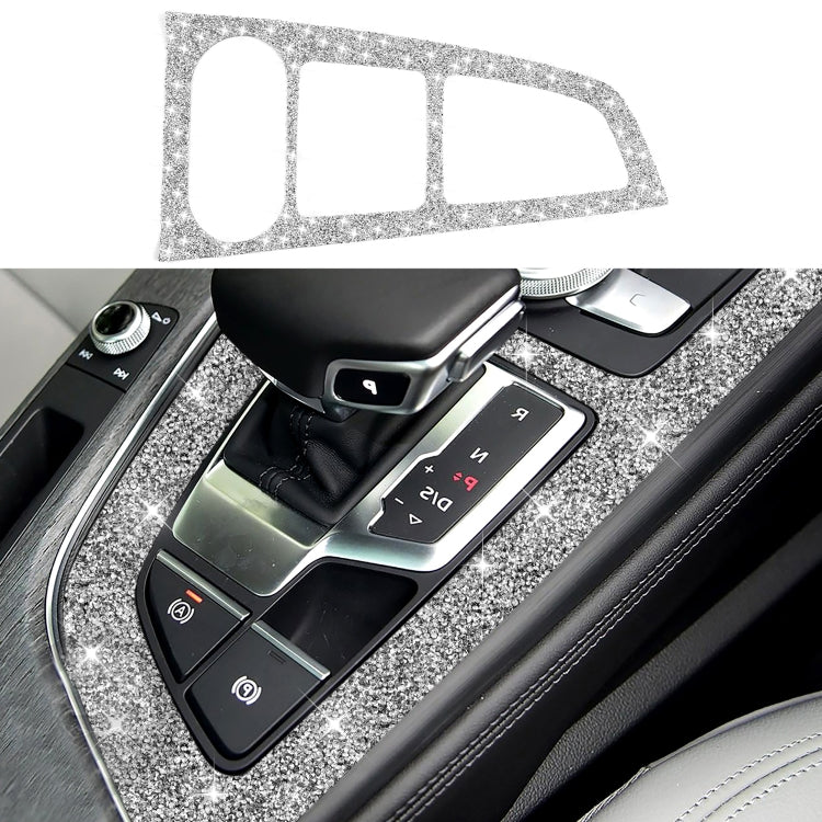For Audi A4L / A5 2017-2019 Car Large Gear Panel Diamond Decoration Sticker, Left Drive, Right Drive