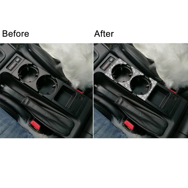 Car Water Cup Holder Panel Diamond Decoration Sticker, Left and Right Drive, Water Cup Holder Panel
