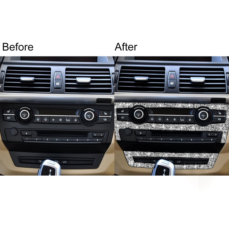 For BMW X5 E70 2008-2013 / X6 E71 2009-2014 Car Air Conditioner Set Diamond Decoration Sticker, Air Conditioner Set