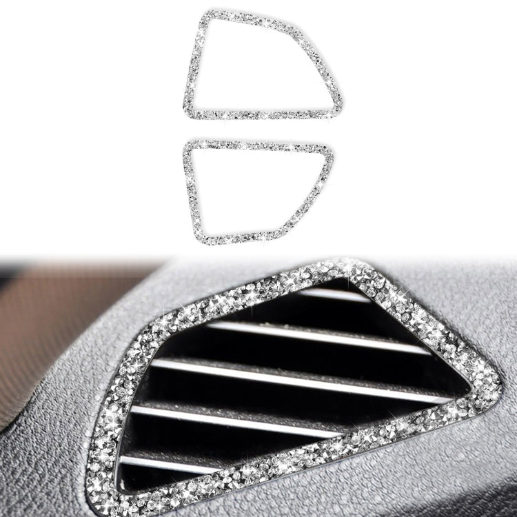 For BMW X5 E70 / X6 E71 2008-2013 Car Dashboard Air Outlet Diamond Decoration Sticker, Dashboard Air Outlet Right Drive, Dashboard Air Outlet Left Drive