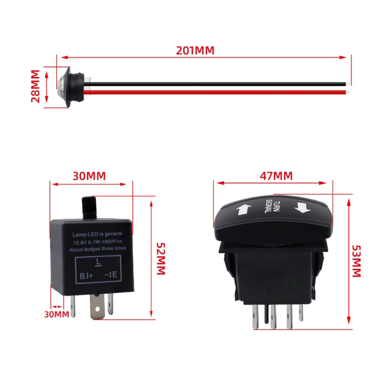 ATV UTV Turn Signal Light Horn Fuse Relay Kit, CP-4333