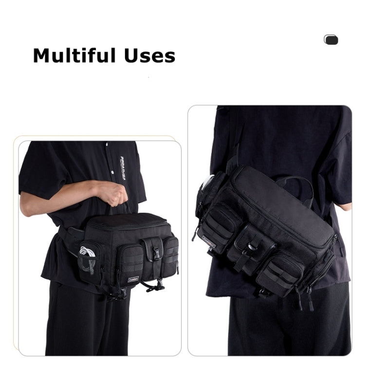 Cwatcun D96 Waist Camera Bag Sling Shoulder Camera Bag, 29.5 x 17.5 x 18cm