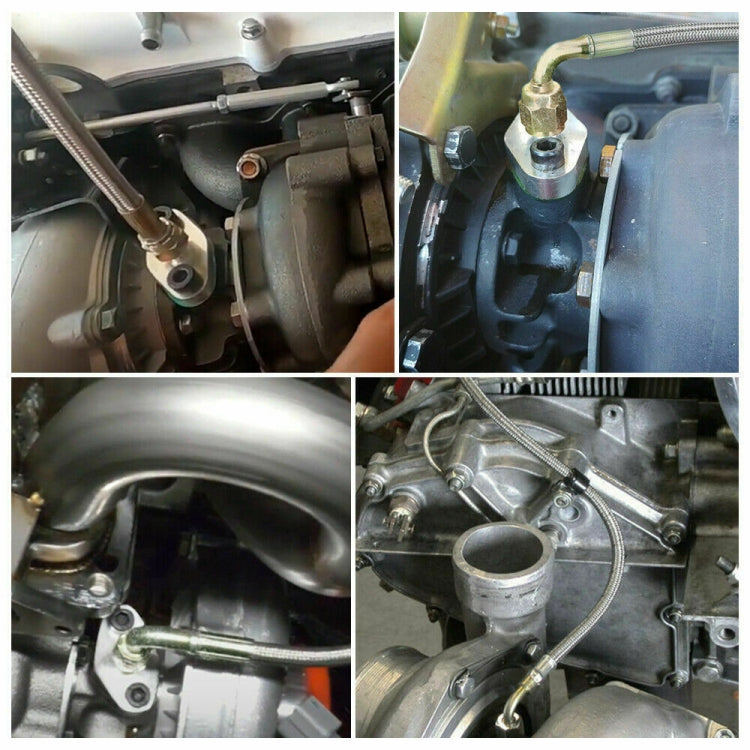 Car Turbine Oil Supply Pipe Flange Gasket AN4 Joint Adapter, For T3 T4 T04E GT42