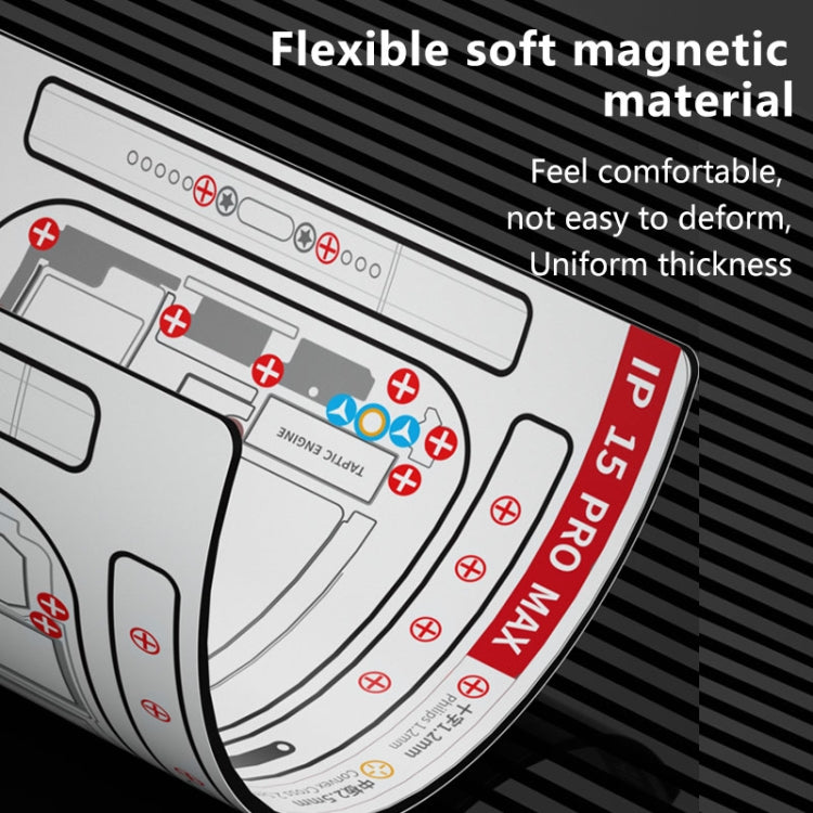 MaAnt Double-sided Screw Positioning Flexible Soft Magnetic Pad, For iPhone 15 Pro Max, For iPhone 15 Pro, For iPhone 15 Plus, For iPhone 15, For iPhone 14 Plus, For iPhone 14, For iPhone 14 Pro, For iPhone 14 Pro Max, For iPhone 13 Pro Max