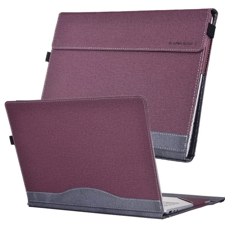Cloth Texture Laptop Leather Protective Case, For MicroSoft Surface Laptop 7 13.8 inch