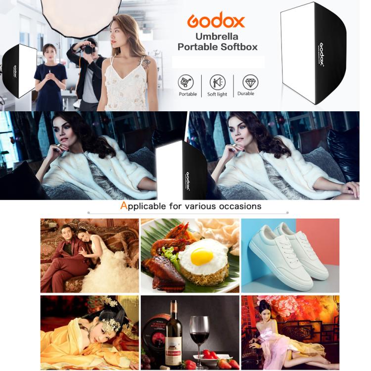 Godox UB Series Four Corner Umbrella Softbox, 50 x 70cm, 60 x 60cm, 70 x 70cm, 60 x 90cm
