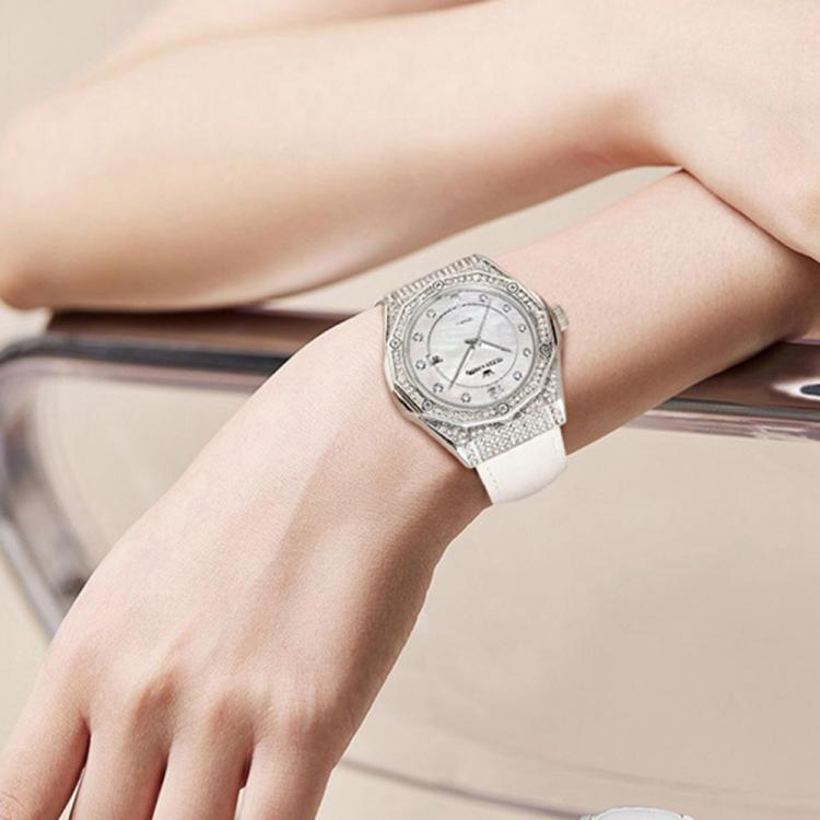 OLEVS 1003 Women Fashion Diamond-encrusted Waterproof Quartz Watch with Date
