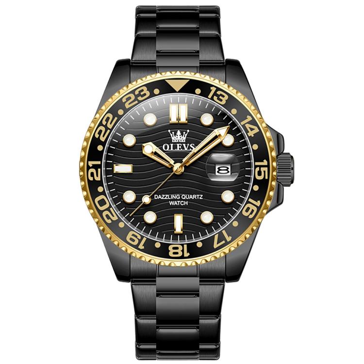 OLEVS 3610 Men Steel Strap Luminous Waterproof Quartz Watch