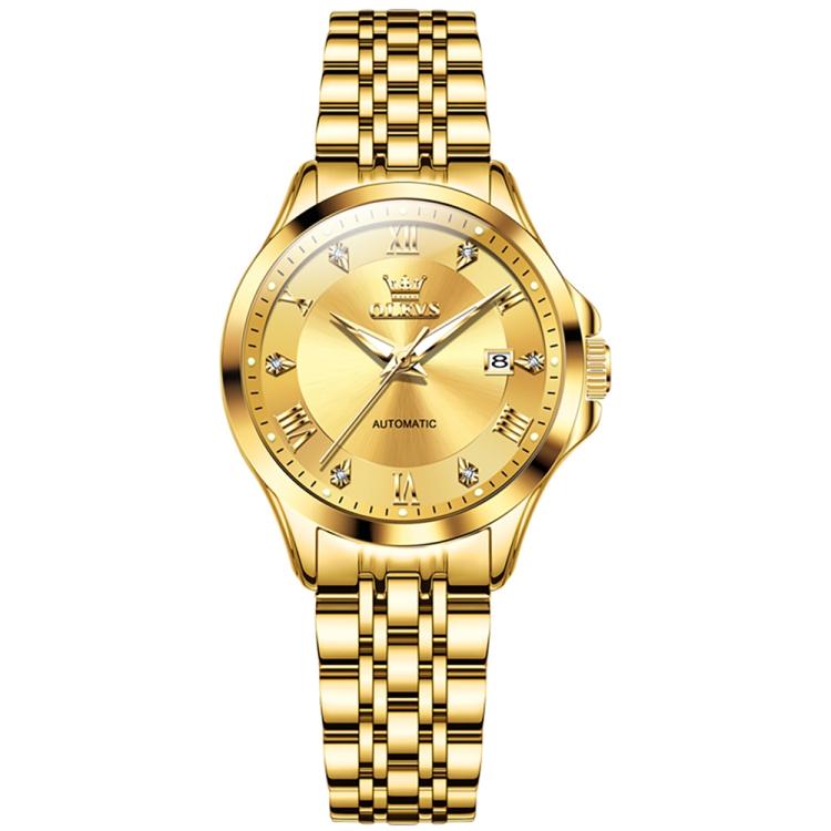 OLEVS 6702 Women Waterproof Luminous Single Calendar Mechanical Watch