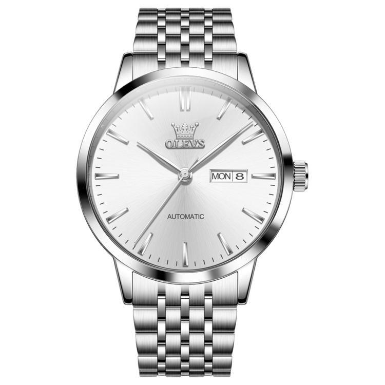 OLEVS 7048 Men Diamond Dual Calendar Mechanical Watch