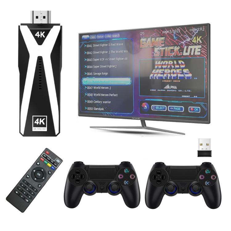 M10 4K Ultra HD Game TV Stick with Dual Gamepads 2.4G Receiver, 64GB Basic, 128GB Basic, 64GB + Remote Control, 128GB + Remote Control