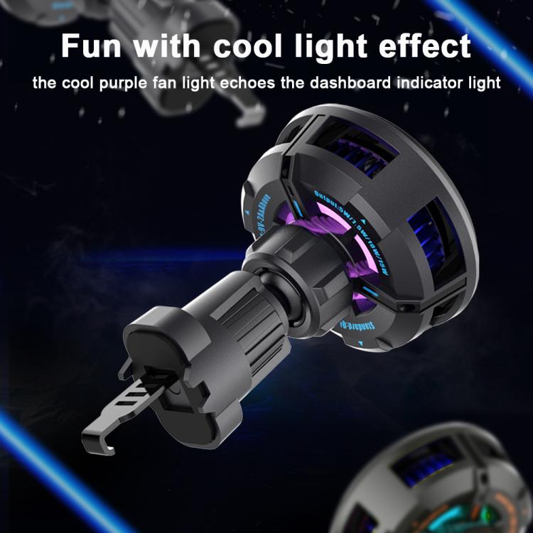 Q7 RGB Semiconductor Heat Dissipation 15W Car Wireless Charger Phone Holder, Q7