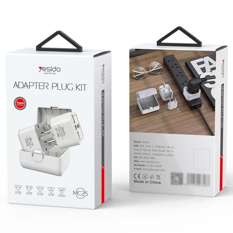 Yesido MC25 750W Universal Multifunction Travel Plug Adapter Kit with Storage Case, MC25
