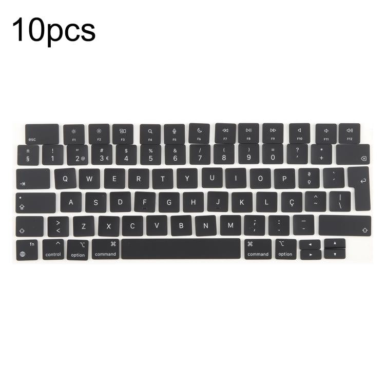 For MacBook A2681 A2941 A3113 A3114 10pcs UK Big Enter Version Keycaps, Arabic, French, Italy, German, Denmark, Sweden, Hungary, Spain, Norway, Russian, Portugal