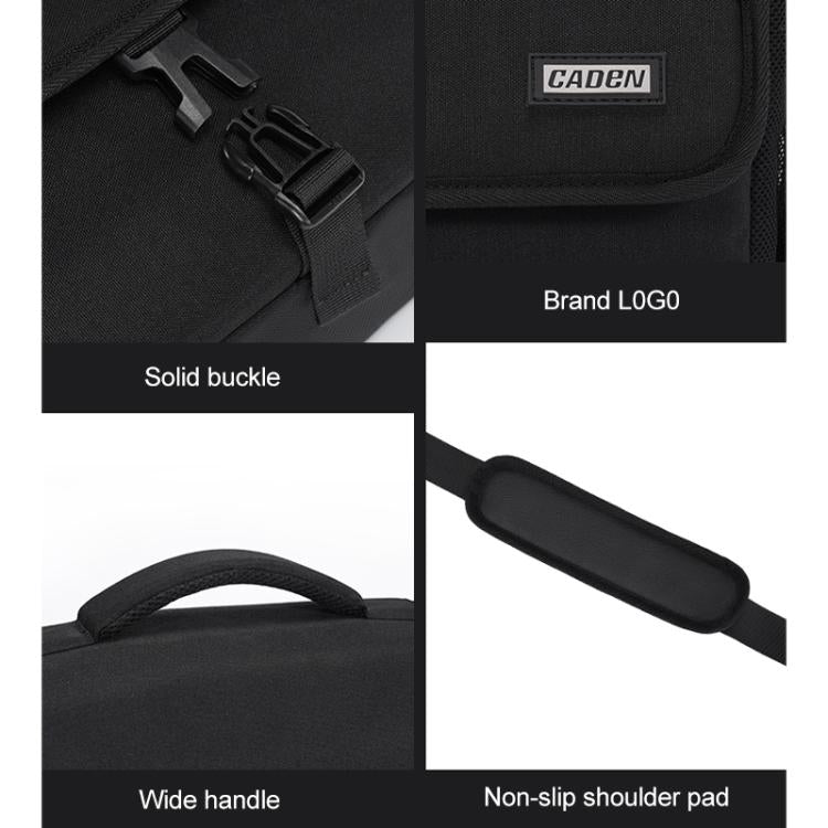 CADeN D27-1 Portable Digital Camera Bag with Strap, 31 x 21 x 17cm Black