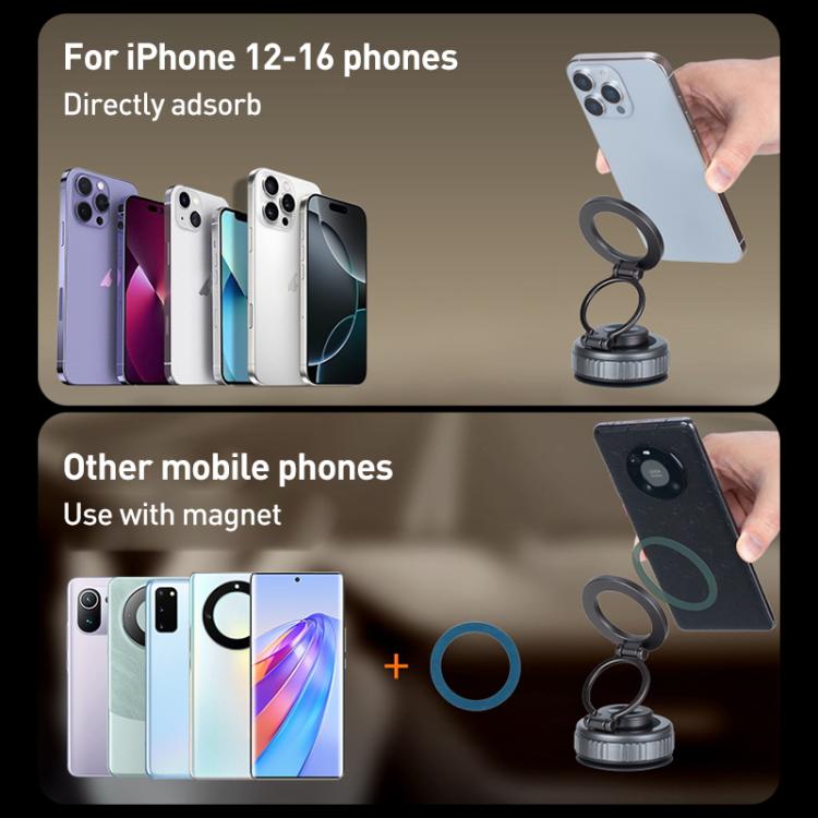 G512 Multifunctional Vacuum Double-Sided Magnetic Car Phone Holder