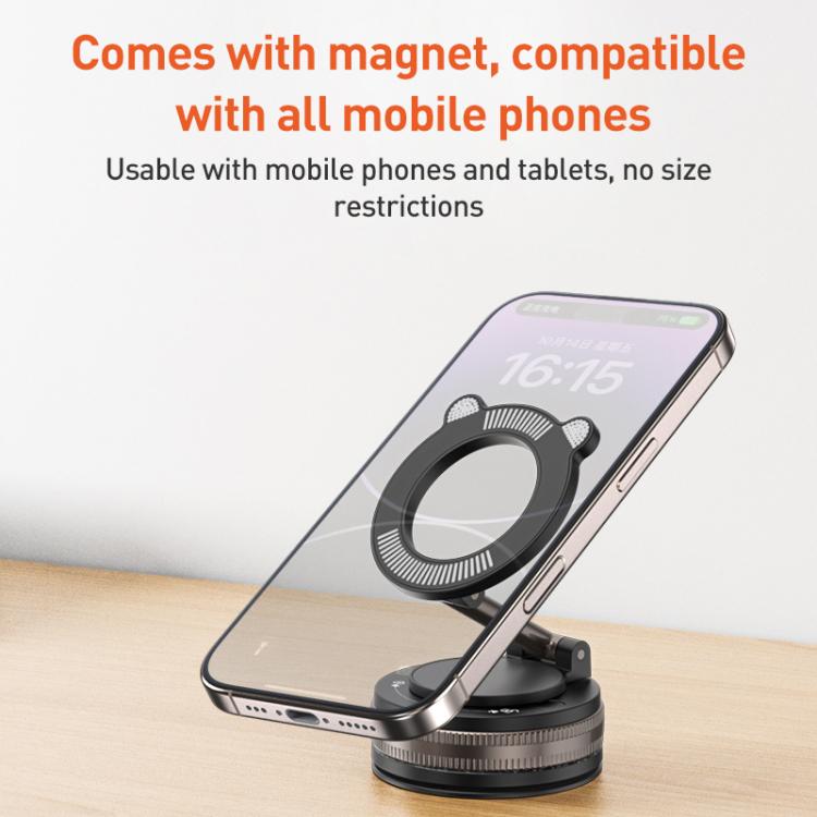 J33 Vacuum Adsorption Magnetic Car Phone Holder, J33 (Black), J33 (White)
