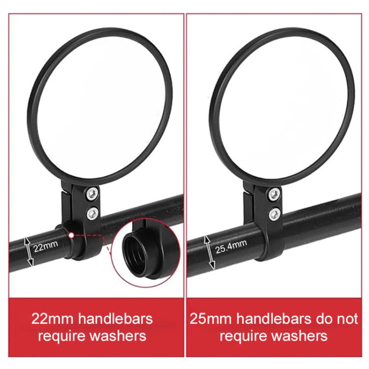 2pcs/Set Adjustable Motorcycle Bicycle Handlebar Rearview Mirror, Universal Rearview Mirror