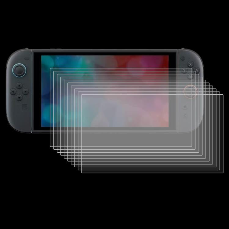 50pcs 0.26mm 9H 2.5D Tempered Glass Film, For Nintendo Switch 2 (50 PCS)