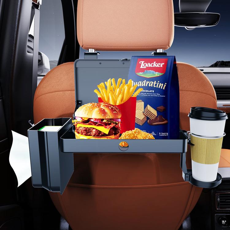 K255 Car Seat Back Storage Rack Multifunctional Tissue Box Water Cup Holder Car Rear Seat Tray Desk, Car Seat Back Storage Rack