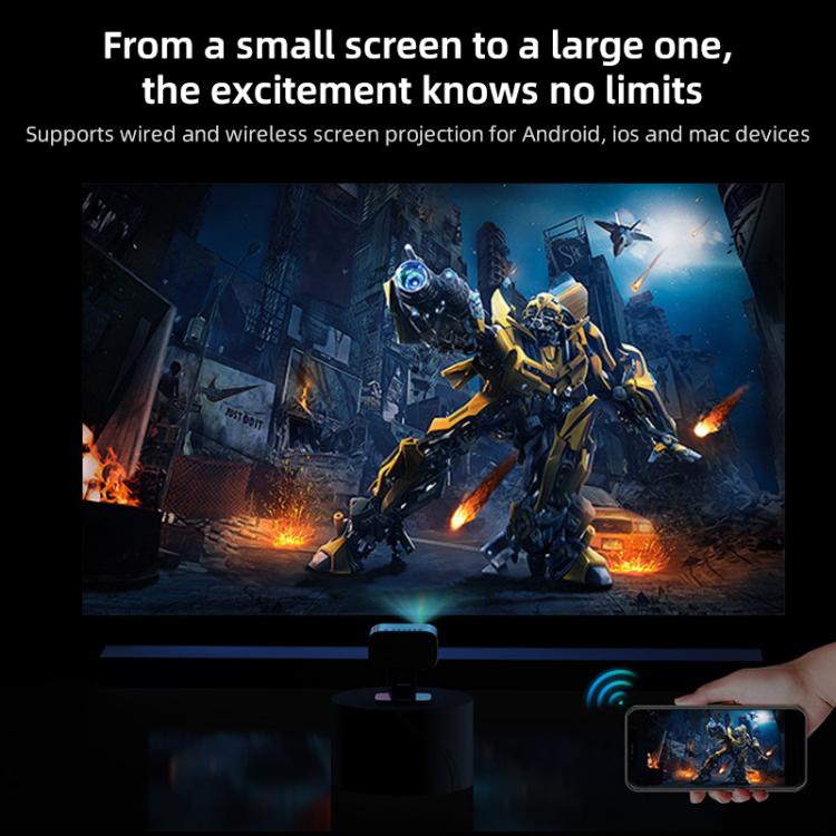 Cheerlux E1C Whale OS Version 1920x1080P 250ANSI Smart Projector, US Plug, UK Plug, AU Plug, EU Plug