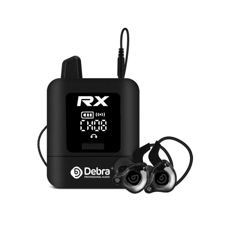 DEBRA ST-mini 2.4G Stereo Wireless Monitor System Receiver + Earphones, RX & Earphones