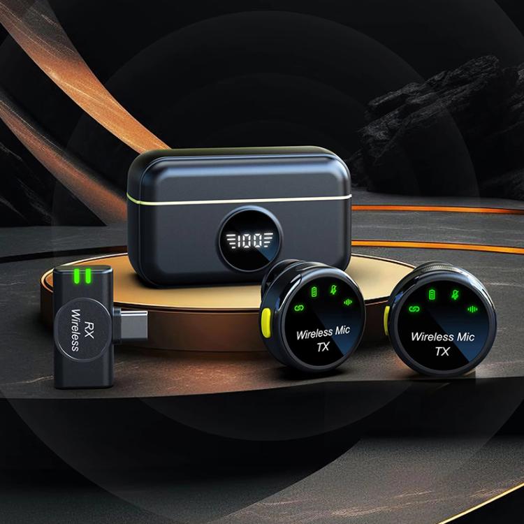 S5 2 in 1 Mini Magnetic Clip Wireless Microphone with Charging Case, Type-C Plug, 8 Pin Plug