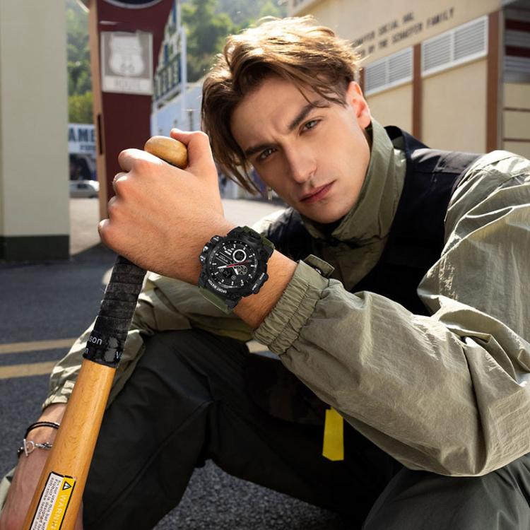 SANDA 9094 Multifunctional Sports 5ATM Waterproof Luminous Electronic Watch