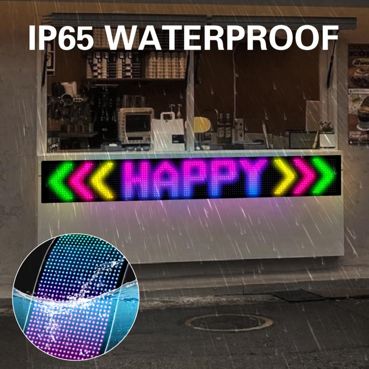 16 x 144 Pixels Ultra-Thin Waterproof Programmable LED Flexible Matrix Display Screen, EU Plug, UK Plug, US Plug, USB Plug