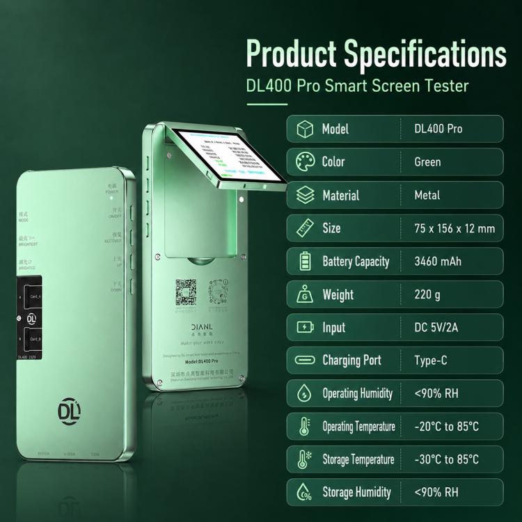 DL400 Pro iTestBox Display Touch Multi-Function Tester Set For iPhone 6-17 Pro Max, For iPhone 6-17 Pro Max