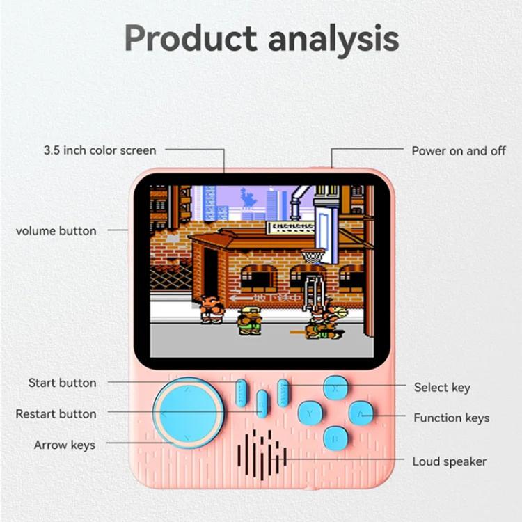 G7 3.5 inch Screen Portable Retro Nostalgic Games Console Built-in 666 Games, Single, Double
