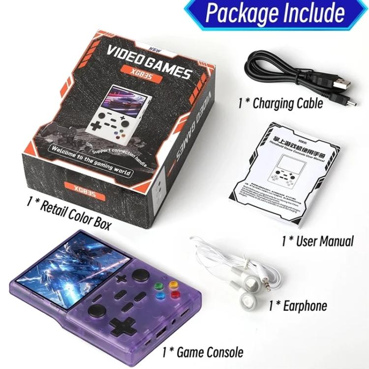 XGB35 3.5-inch IPS HD Handheld Retro Game Console Supports 10 Emulators, 8G, 8G+64G