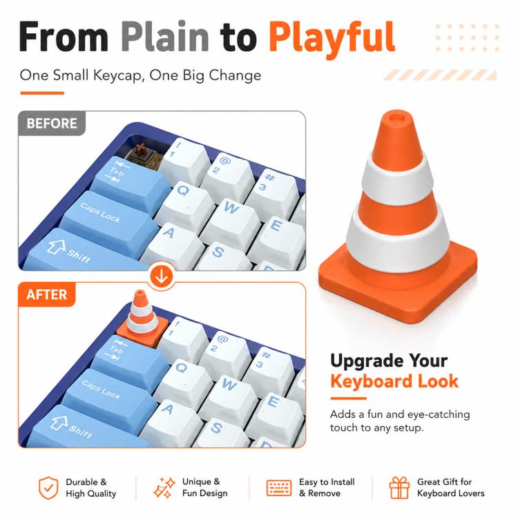 Traffic Cone Shape Mechanical Keyboard Keycap