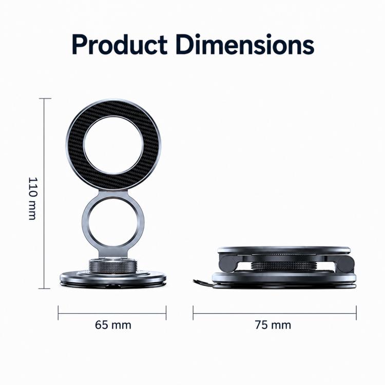 P7 360-Degree Rotating Ring Carbon Fiber Texture Alloy Magnetic Phone Holder