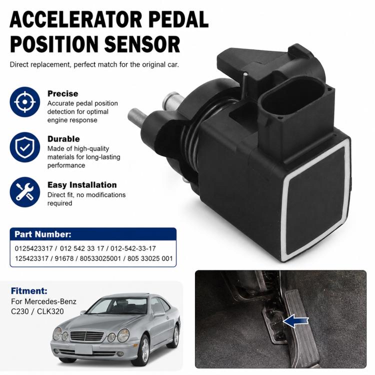 Car Accelerator Pedal Position Sensor For Mercedes-Benz C230 / CLK320 0125423317